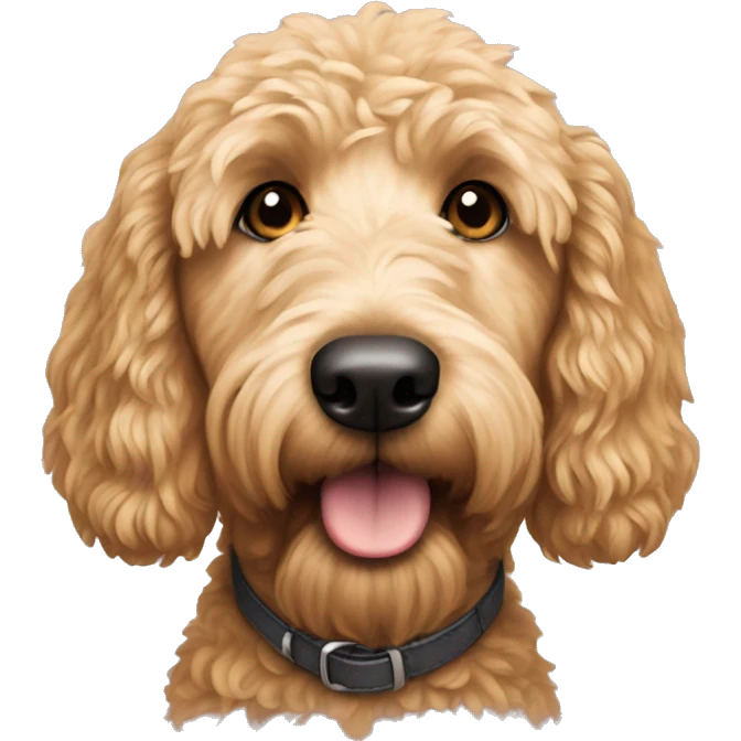 Realistic golden doodle emoji