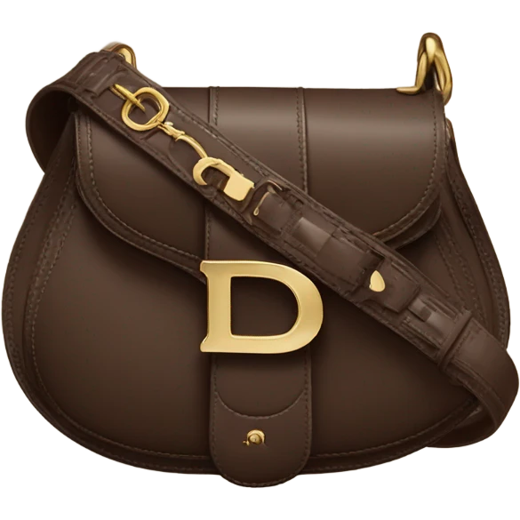 Brown Dior saddle bag emoji