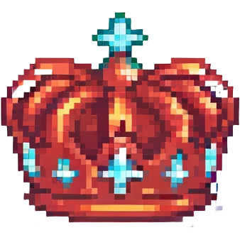 A red crown emoji