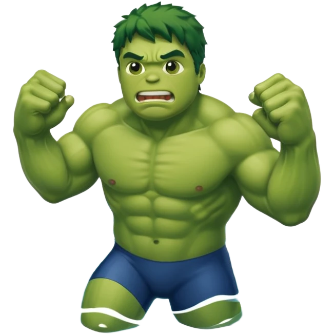 Hulk swimming emoji