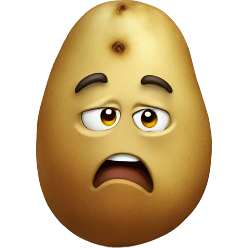 Annoyed potato emoji