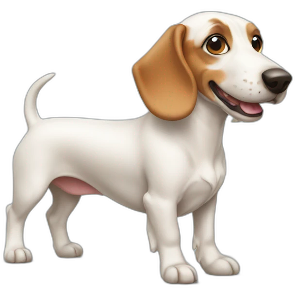 White teckel dog emoji