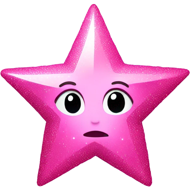 Sparkly pink star emoji