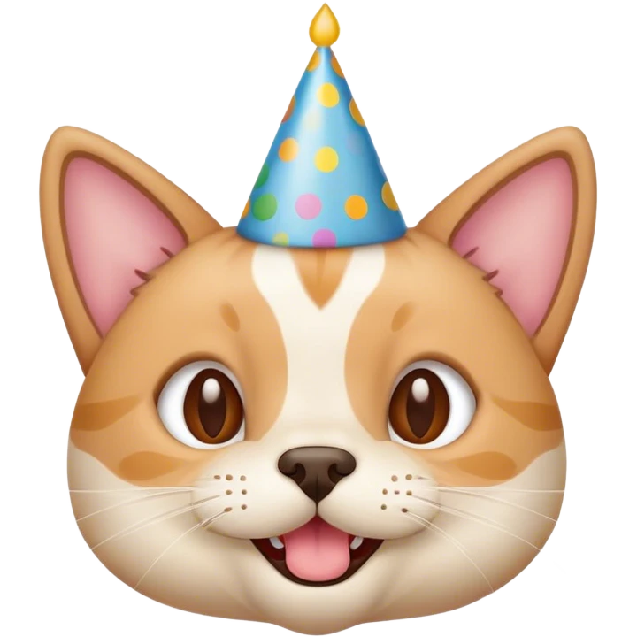 Happy birthday cat dog emoji