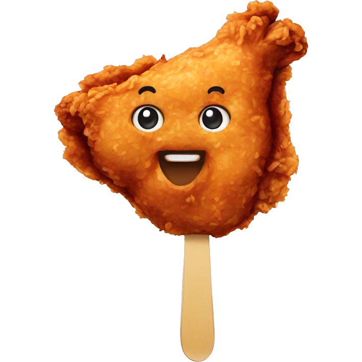 fried chicken with bbq emoji