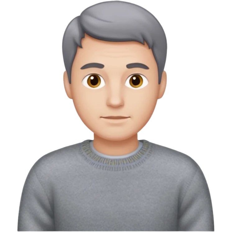 cashmere sweater grey men emoji
