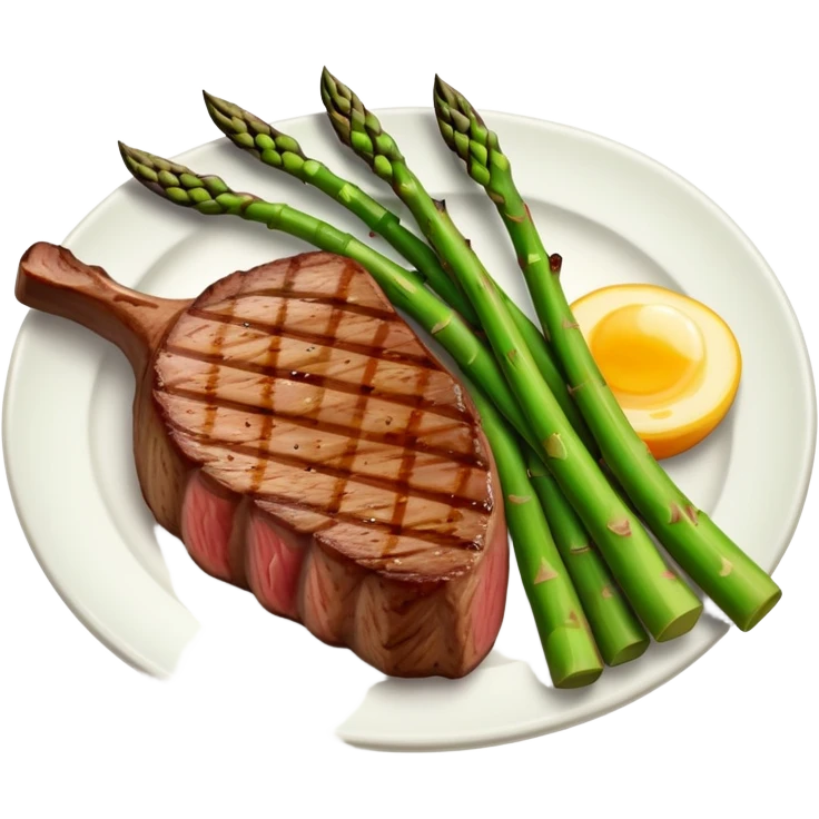 Steak and asparagus  emoji