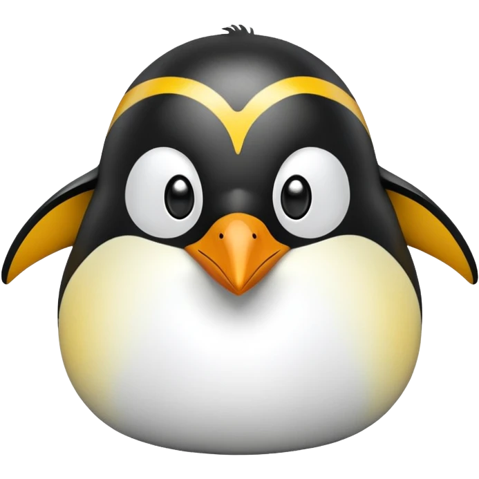 cinematic-adult-emperor-penguin-portrait-emoji,-head-tilted-playfully-and-inquisitively,-with-glossy,-pristine-plumage,-sparkling-eyes-filled-with-curiosity,-simplified-yet-irresistibly-adorable-features, black face emoji