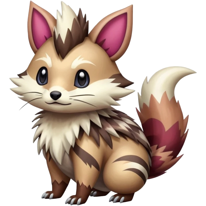 Colorful Linoone-Zigzagoon-Furret-hybrid emoji