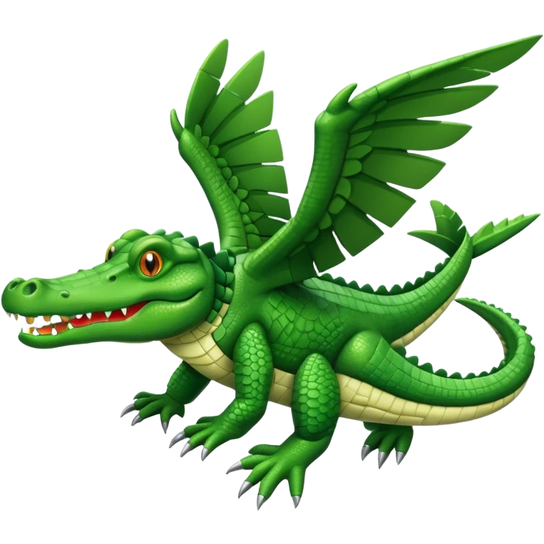 ￼Crocodile with plane wings emoji