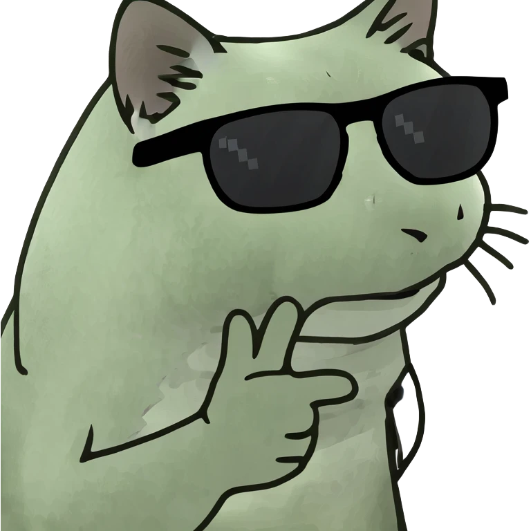 Cat with sunglasses emoji