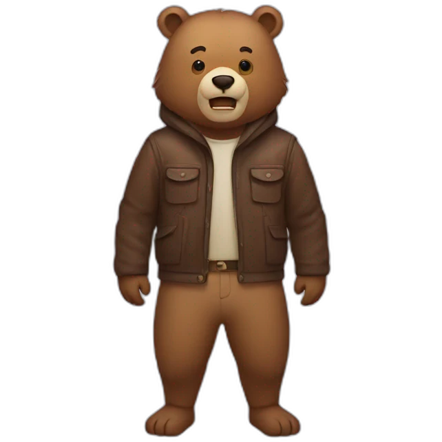Bear man emoji