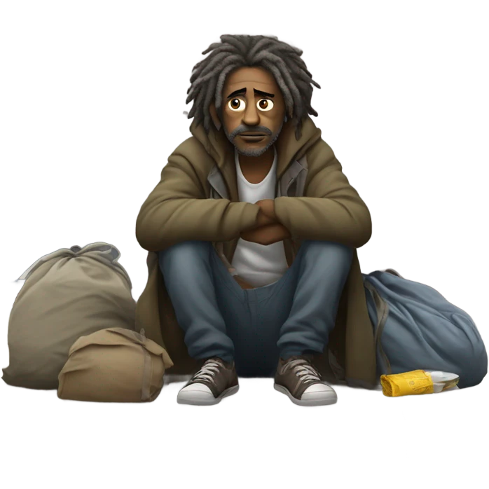 Homeless man emoji