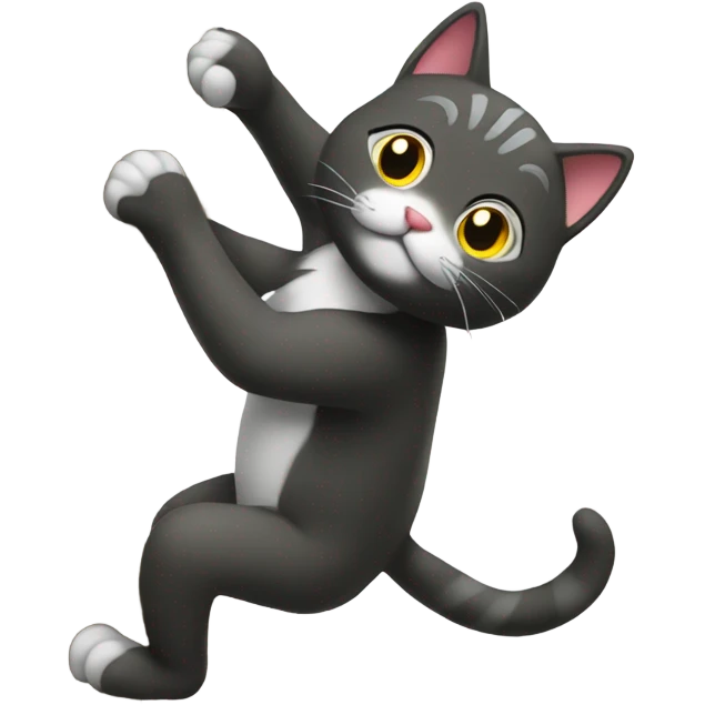 Cat climbing a tree emoji