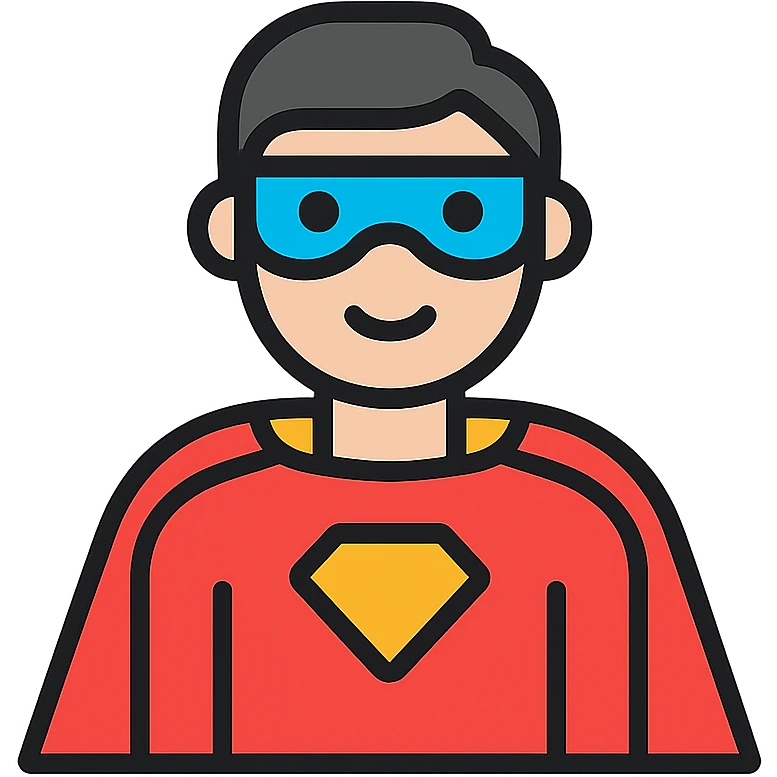 A superhero emoji