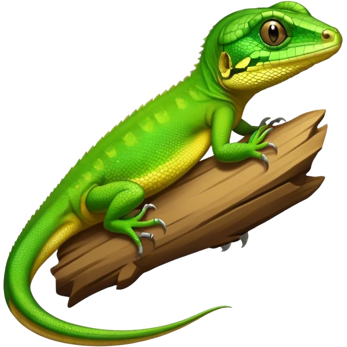 Realistic knight anole lizard emoji