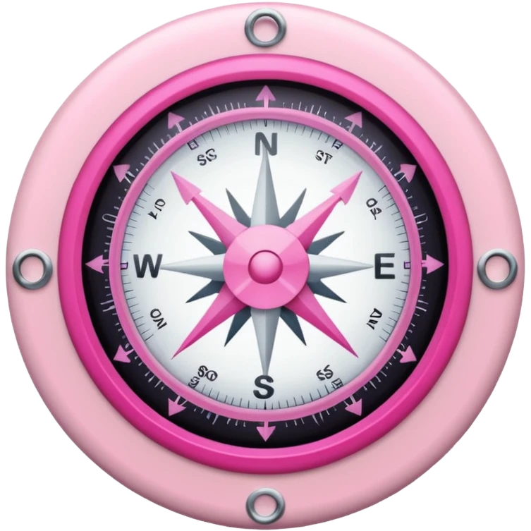 mix light pink dark pink and white girly internet compas emoji