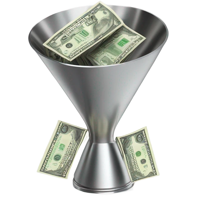 funnel with money emoji