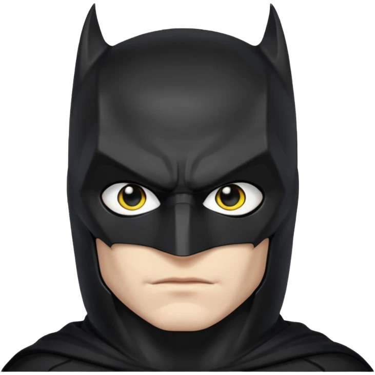 Batman white person glowing eyes emoji