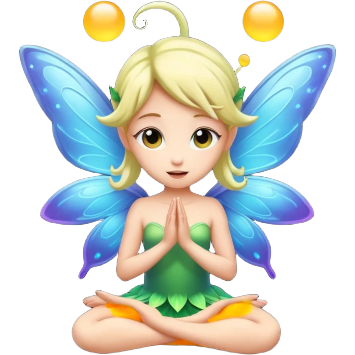 fairy character whisper pose with glow emoji