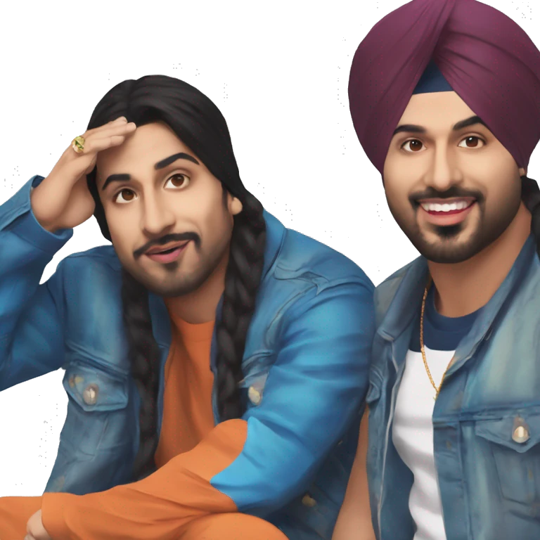 Karan aujla with sidhu moosewala emoji