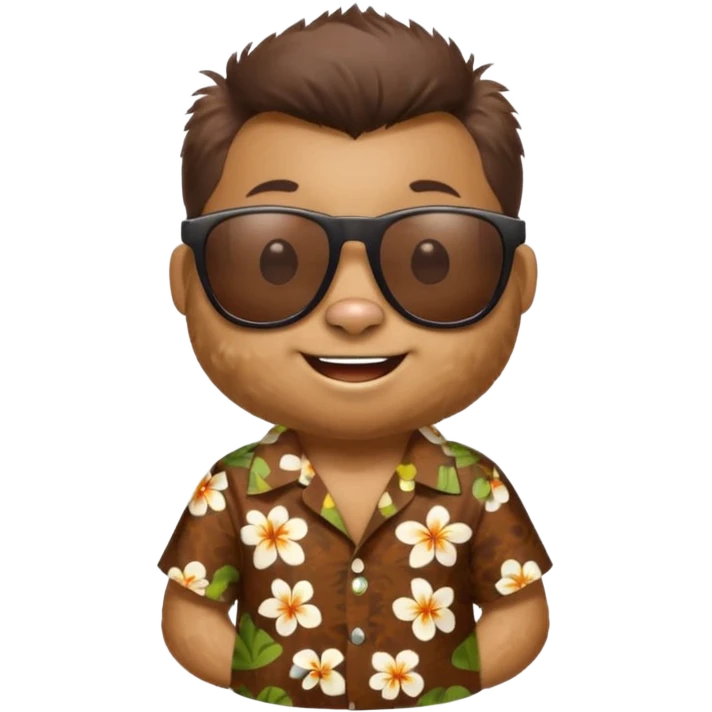 mole with aloha shirt wearing sunglasses emoji