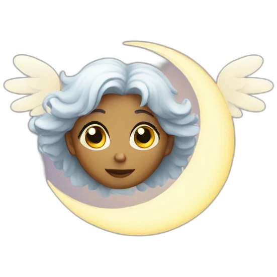 Angel moon emoji