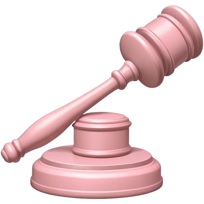 light pink gavel emoji