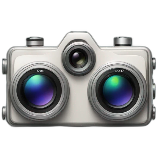 two lenses stereo camera christmas emoji