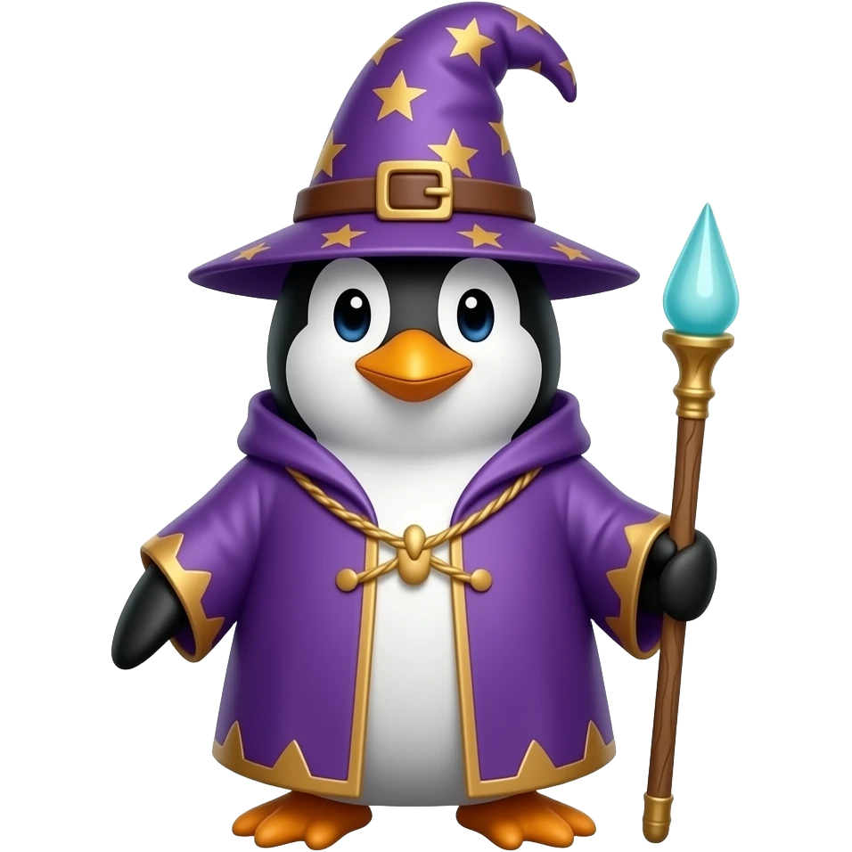 Penguin Wizard emoji