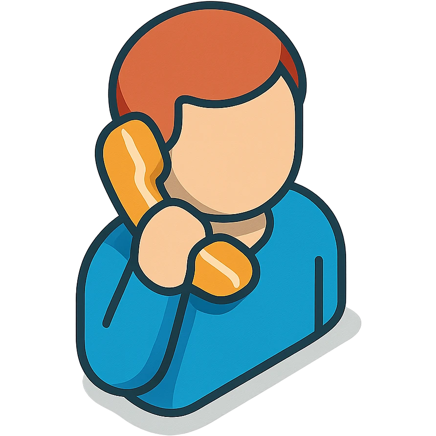человек звонит по телефону emoji