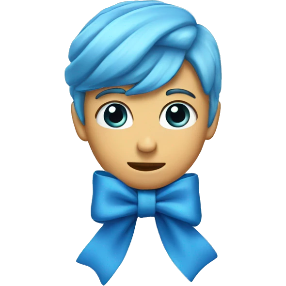 Blue bow emoji