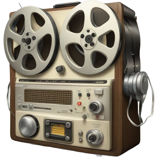 vintage magnetophone reel to reel emoji