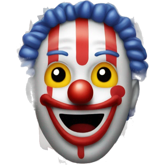 Clown picture on the flag emoji style emoji