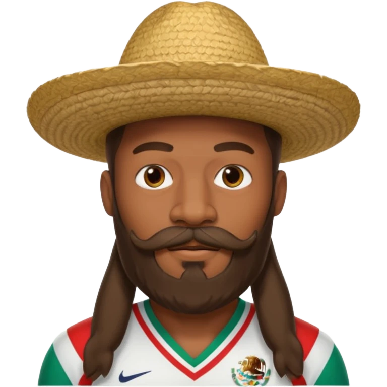 Mbappé avec une longue barbe et une moustache mexicaine  emoji