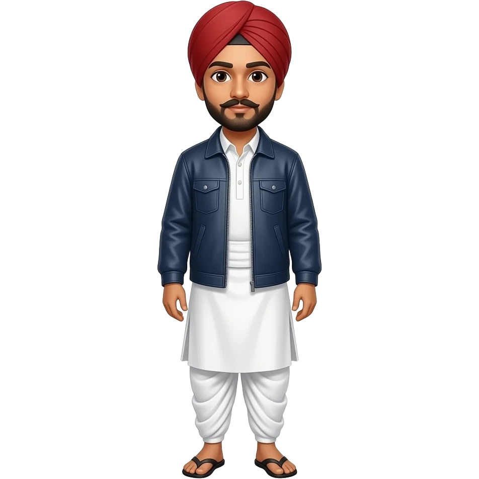 সাদা ধুতি পাঞ্জাবী পড়া যুবক হিন্দু বাবু emoji