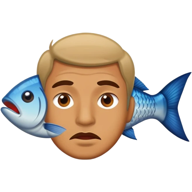 Man making a fish face emoji