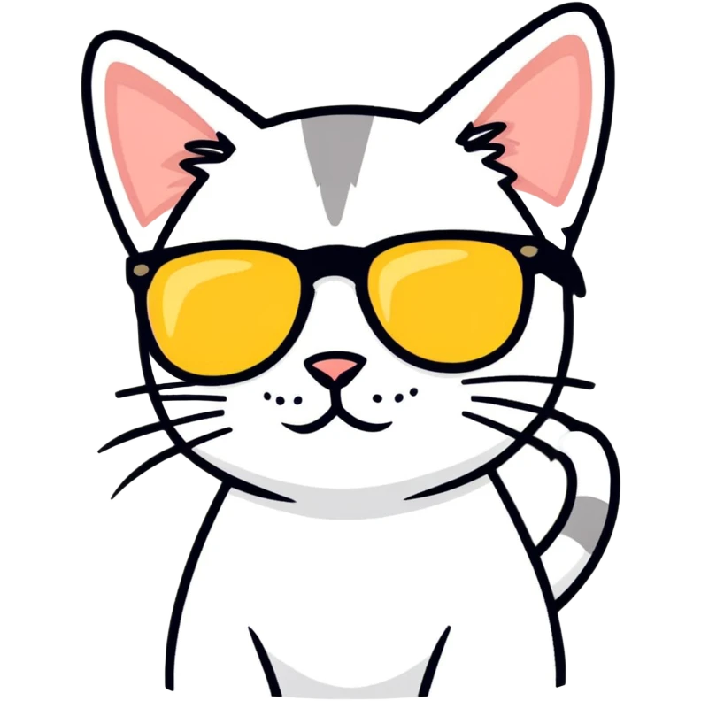 Cat with sunglasses emoji