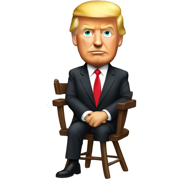 Trump sitting in high chair emoji