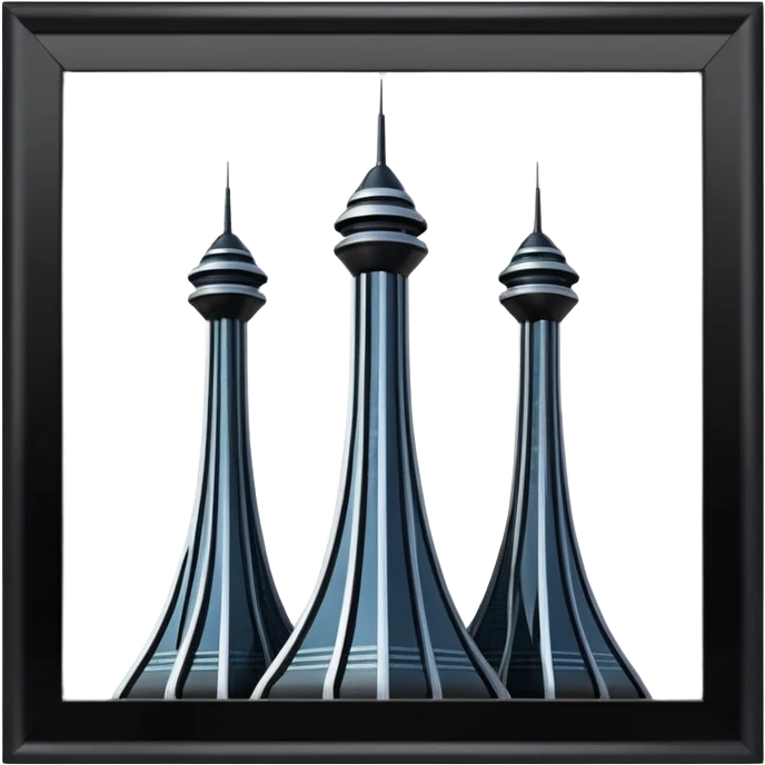 Uçan çarpan iki kule emoji