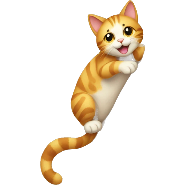 cat climbing a number 7 emoji