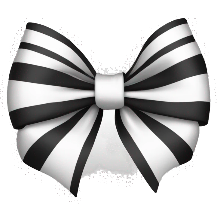 Black and white bow emoji