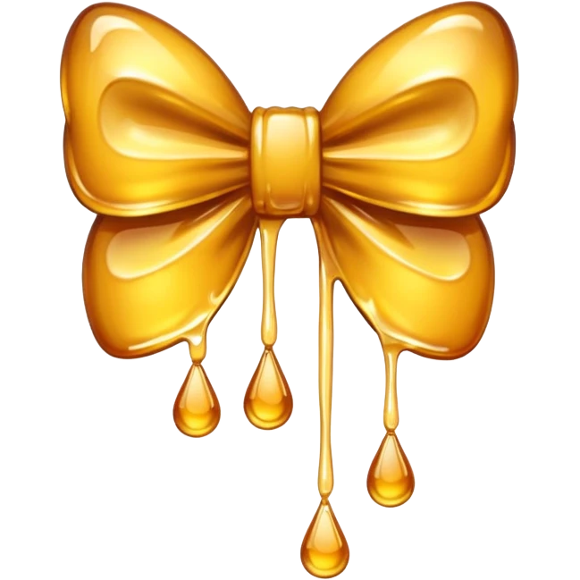 Bow made of honey emoji