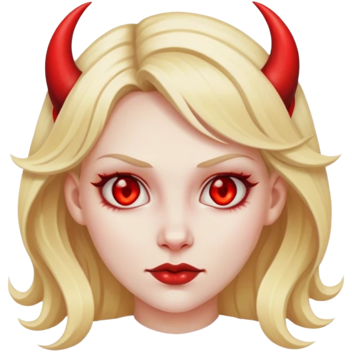 Blonde Lady devil  emoji