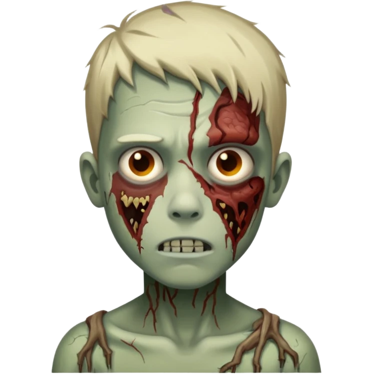 quero um emoji de um menino com pele de zumbi emoji