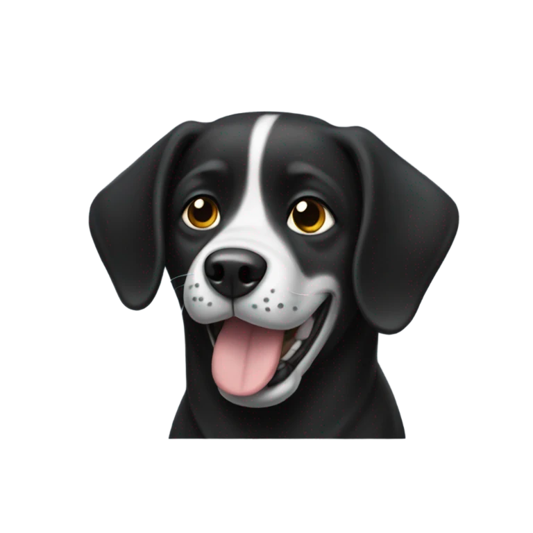 perro negro emoji