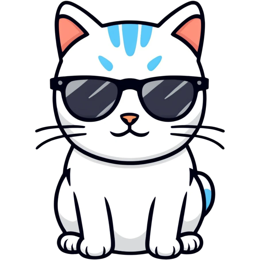 Cat with sunglasses emoji