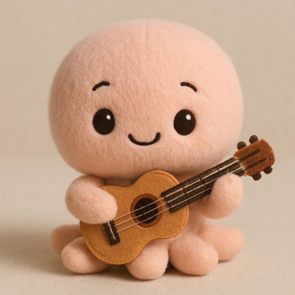 octopus playing guitar emoji