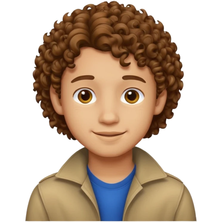 curly hair rich cool boy emoji, smirking emoji