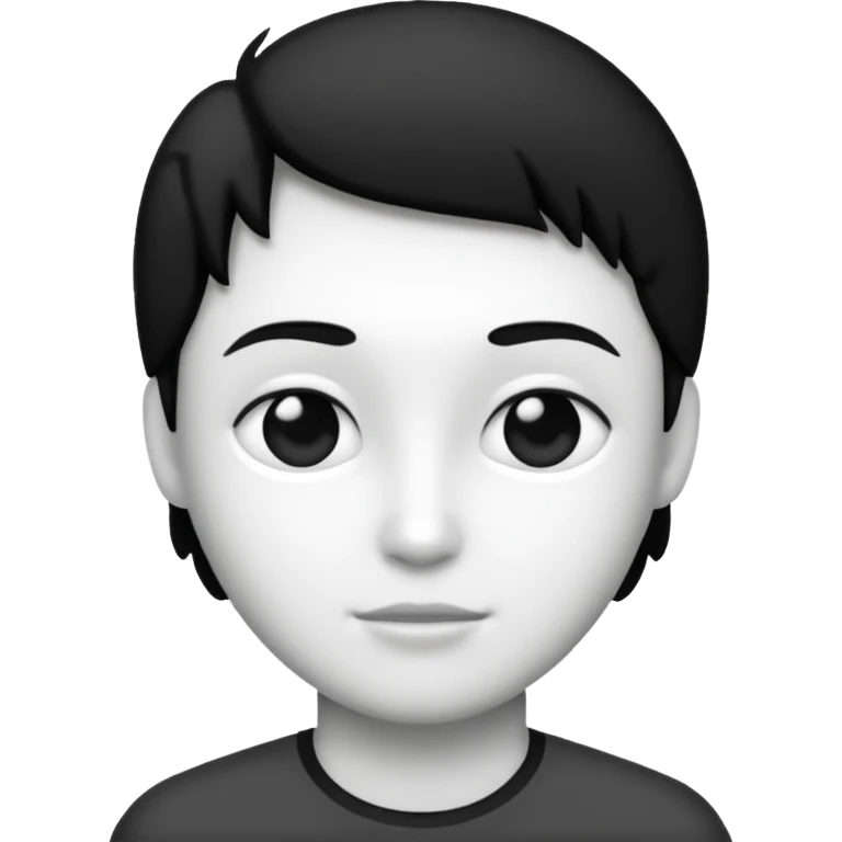 change this top black and white emoji